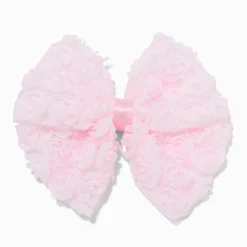 Claire's Club Pink Rose Hair Bow Clip