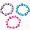 Claire's Club Polymer Clay Flower Bead Stretch Bracelets - 3 Pack