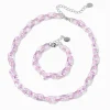 Claire's Club Purple Acrylic Chunky Chainlink Jewelry Set - 2 Pack