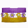 Claire's Club Purple Flower Bangle Bracelets - 3 Pack