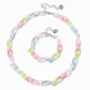 Claire's Club Rainbow Acrylic Chunky Chainlink Jewelry Set - 2 Pack