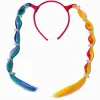 Claire's Club Rainbow Bubble Braid Faux Hair Headband