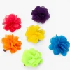 Claire's Club Rainbow Flower Hair Clips - 6 Pack