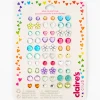 Claire's Club Rainbow Gems Stick On Earrings - 30 Pack
