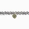 Claire's Club Rainbow Heart Black Tattoo Choker Necklace