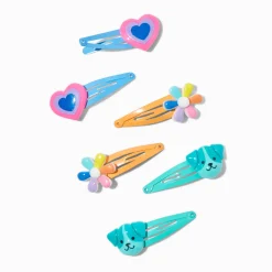 Claire's Club Rainbow Mixed Snap Hair Clips - 6 Pack