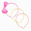 Claire's Club Rainbow Pink Loopy Bow Headbands - 3 Pack