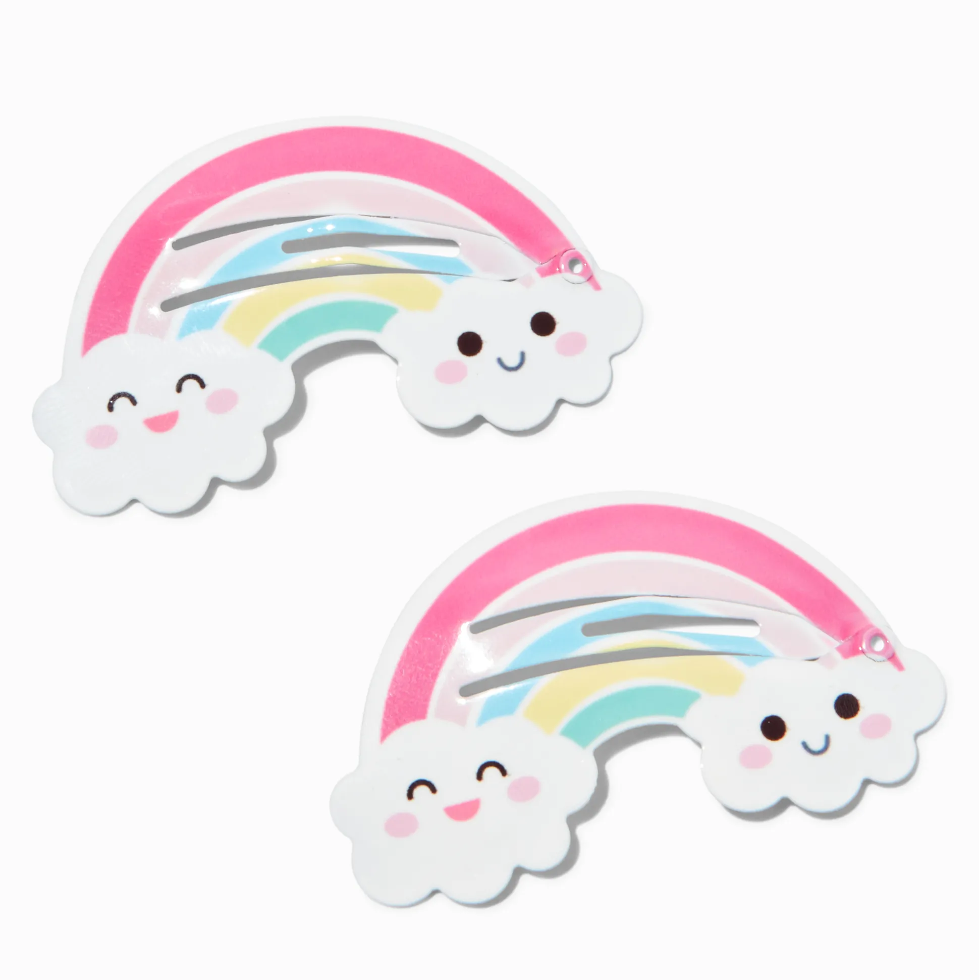 Claire's Club Rainbow Snap Hair Clips - 2 Pack