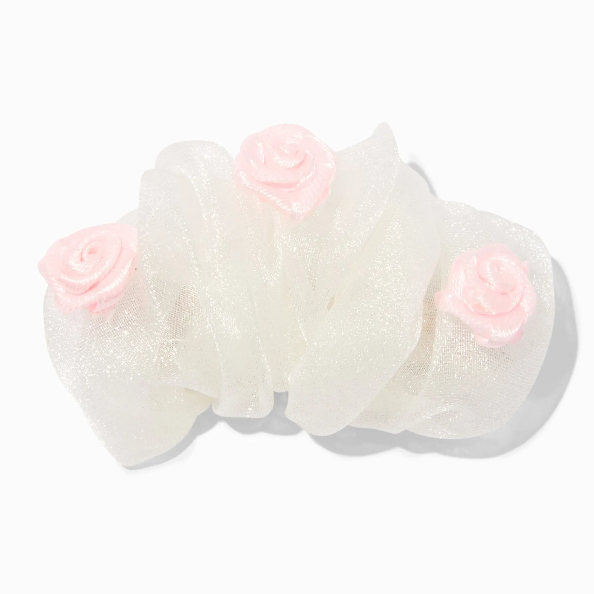 Claire's Club Rose Tulle Hair Clip