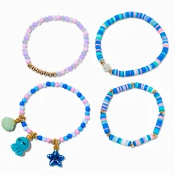 Claire's Club Sea Life Beaded Stretch Bracelets - 4 Pack