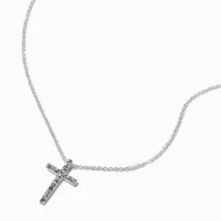 Claire's Club Silver-tone Cross Necklace