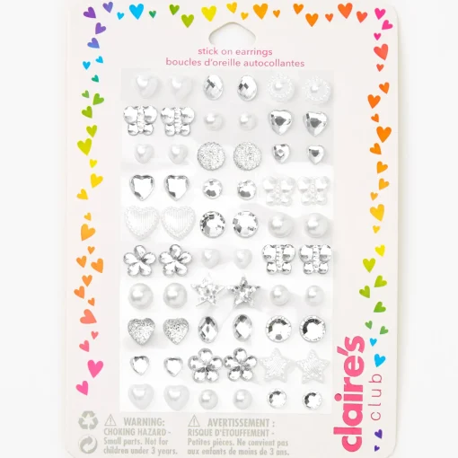 Claire's Club Special Occasion Stick On Earrings - 30 Pack