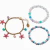 Claire's Club Starfish Charm & Beaded Bracelet Set - 3 Pack