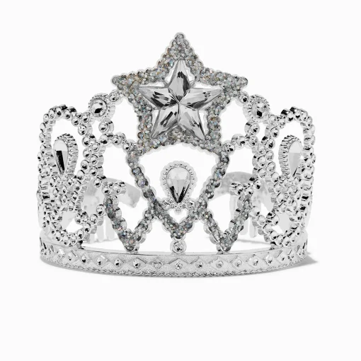Claire's Club Starry Silver-tone Crown