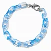 Clear Blue Chain-link Handle Charm