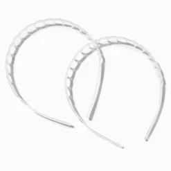 Clear Scalloped Headbands - 2 Pack