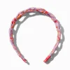 Coral Fabric-Wrapped Headband