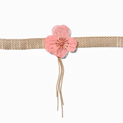 Coral Flower Fringe Choker Necklace