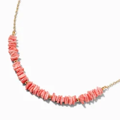 Coral Puka Shell Choker Necklace