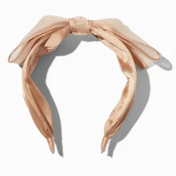 Cream Chenille Bow Headband