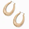 Current Obsession Textured Boho Oval Hoop Earrings