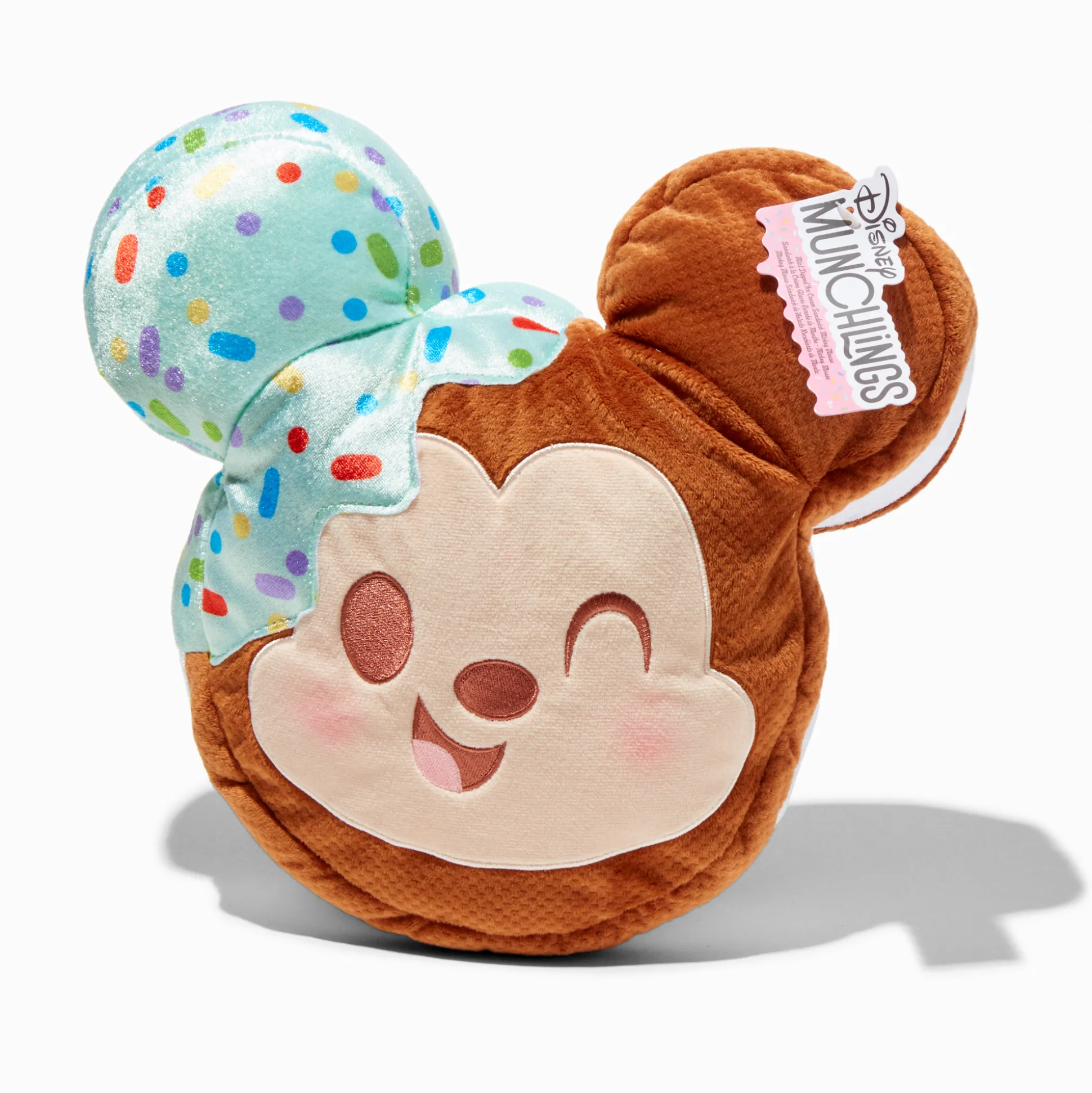 Disney Munchlings Squeeze-A-Munch Mint Chip Ice Cream Sandwich Mickey Mouse 10'' Plush Toy