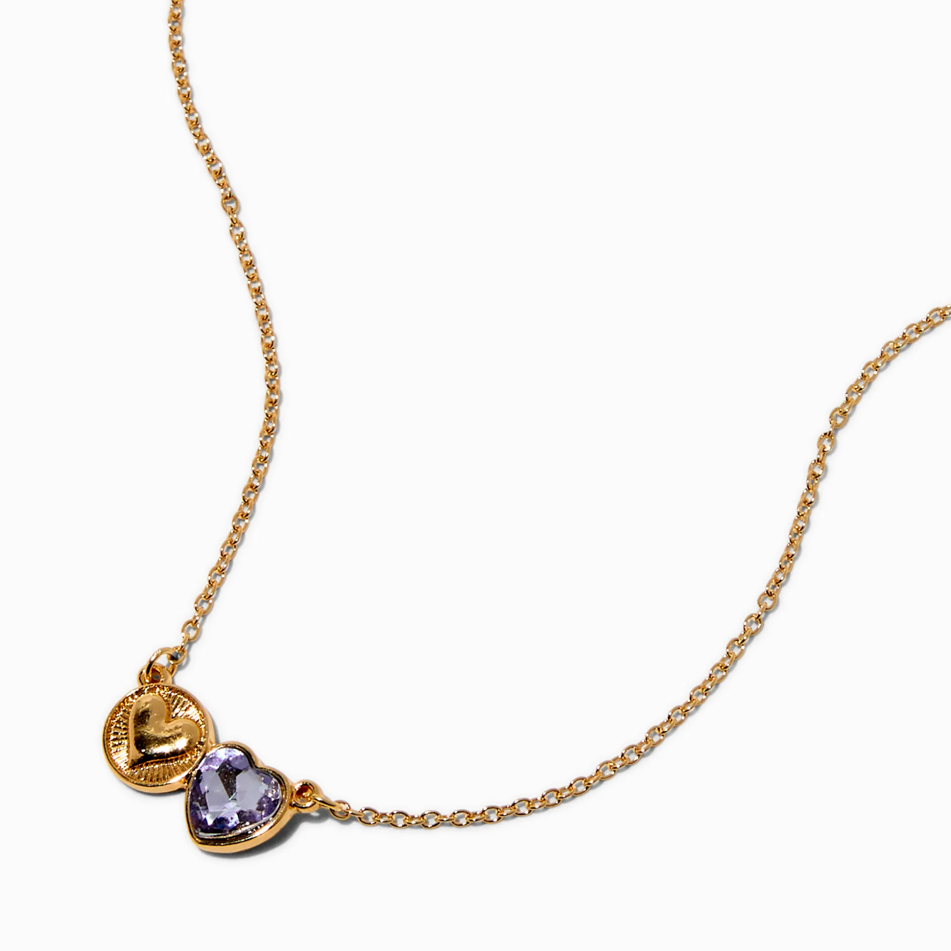 Double Heart Pendant Necklace