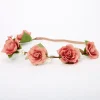 Dusty Rose Flower Crown Headwrap