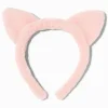 Furry Pink Cat Ears Headband