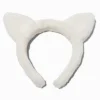 Furry White Cat Ears Headband