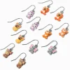 Fuzzy Animal Drop Earrings - 6 Pack