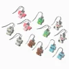 Fuzzy Animal 0.5" Drop Earrings - 6 Pack