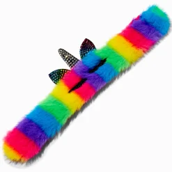 Fuzzy Rainbow Unicorn Slap Bracelet
