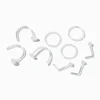 20G Mixed BioFlex® Stud & Hoop Nose Rings - 6 Pack