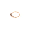 22G Rose Gold-tone Sterling Silver Crystal Nose Ring