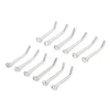 22G Sterling Silver Crystal Nose Studs - 12 Pack