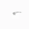 22G Sterling Silver Cubic Zirconia Nose Stud
