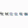 Glitter Panda & Cat Paw Acrylic Stud Earrings - 3 Pack