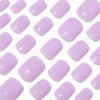 Glossy Light Purple Squoval Vegan Faux Nail Set - 24 Pack