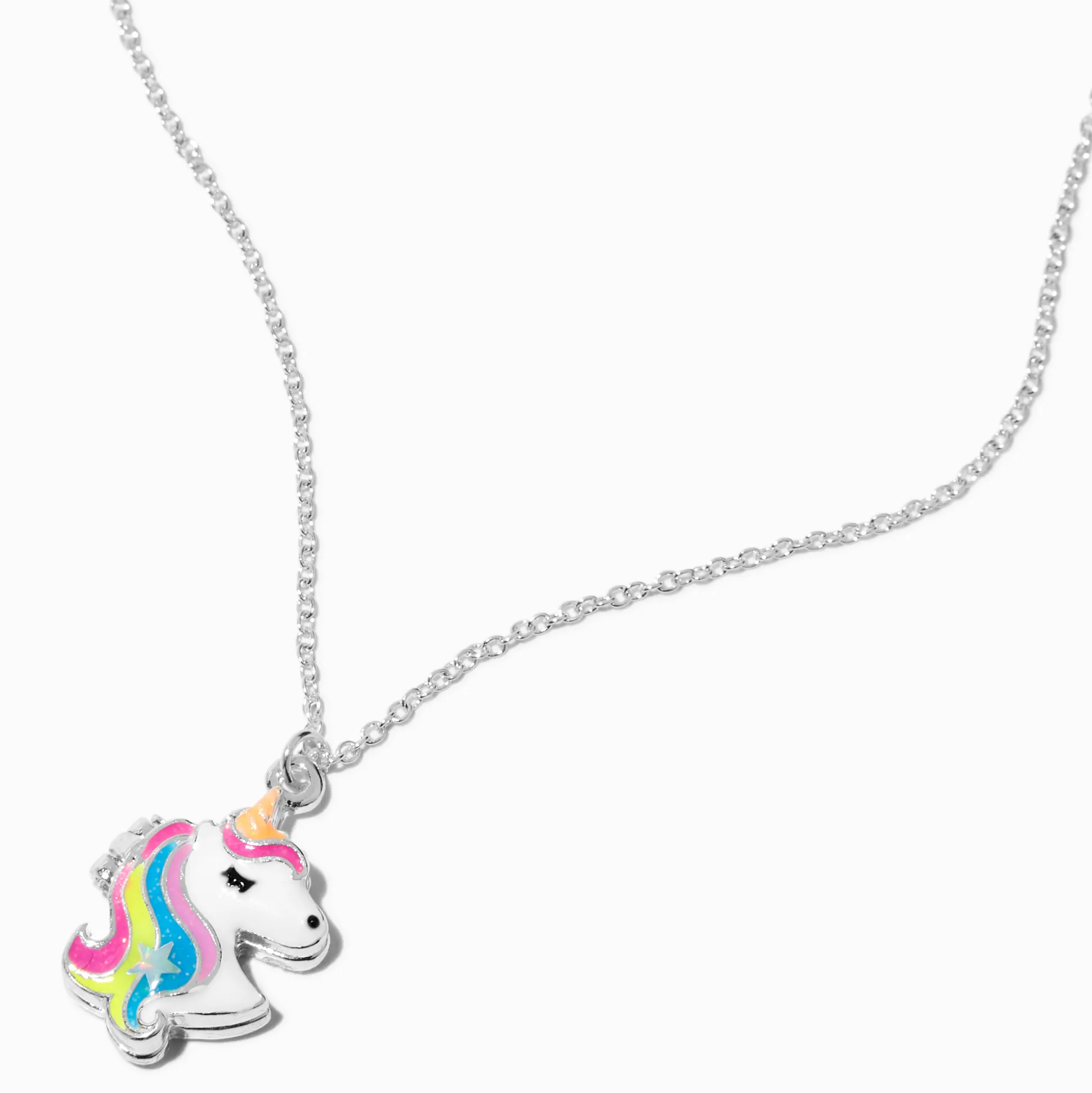 Glow in the Dark Unicorn Locket Necklace