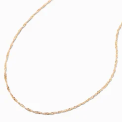 Gold Delicate Twisted Necklace