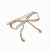 Gold Metal Hair Bow Clip