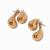 Gold-tone Bean & Ball Front & Back Stud Earrings