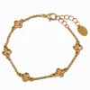 Gold-tone Clover Chain Bracelet