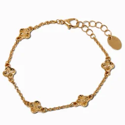 Gold-tone Clover Chain Bracelet