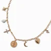 Gold-tone Coin Charm Necklace