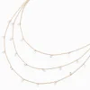 Gold-tone Cubic Zirconia Confetti Multi-Strand Necklace