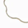Gold-tone Cubic Zirconia Wiggle Tennis Bracelet
