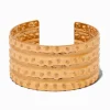 Gold-tone Dot Textured Cuff Bracelet