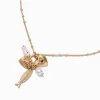 Gold-tone Fish Toggle Charm Pendant Necklace